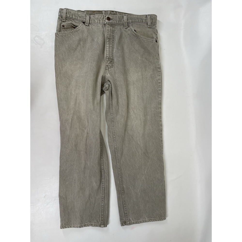 Levi 550 Orange Tab Relaxed Fit Tapered Leg USA‎ Made Jeans Mens 36x34 Beige VTG